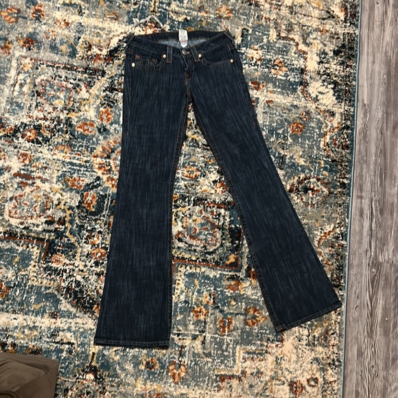 GUC True Religion Jeans size 28 flare dark wash - Picture 10 of 11